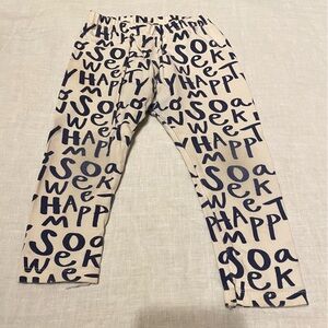 3 for $24 - Zara 18-24 month Beige Graffiti Legging